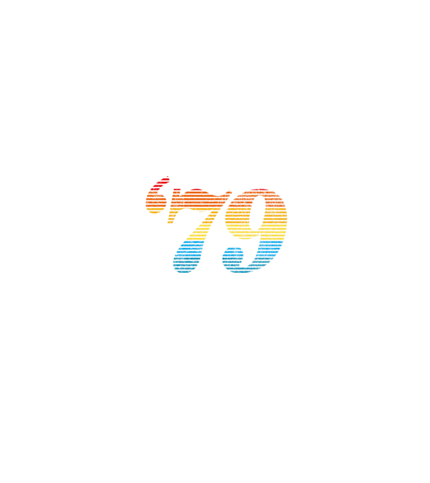 Retro születésnap 1979 minta fekete pólón