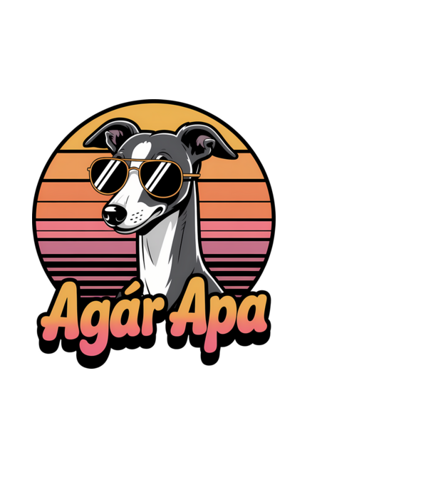 Agár Apa minta fehér pólón