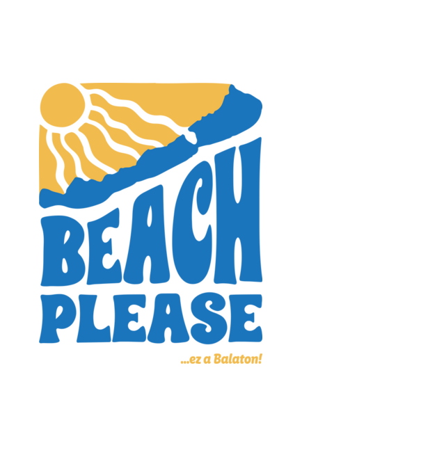 Beach Please, ez a Balaton! minta fekete pólón