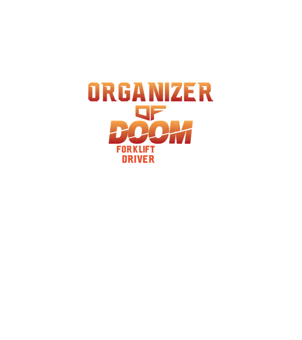 organizer of DOOM minta fekete pólón