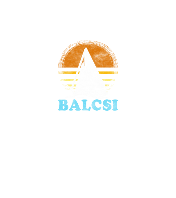 Balcsi retro vitorlás színes minta fekete pólón