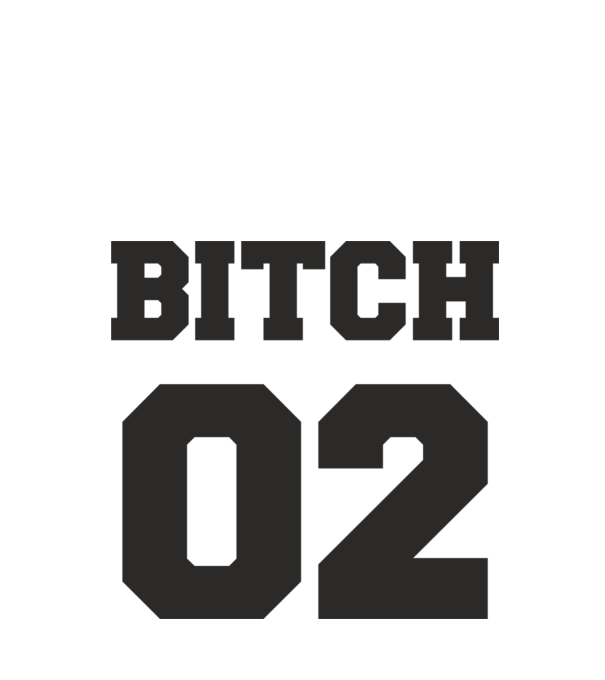 Bitch 02 minta fehér pólón