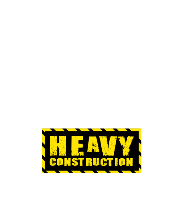 Heavy Construction minta fehér pólón