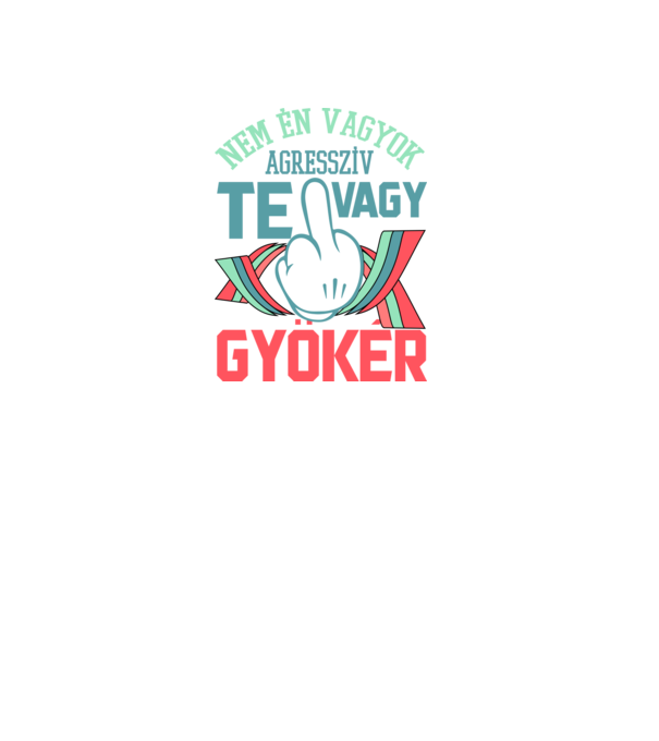Nem vagyok agresszív minta fekete pólón