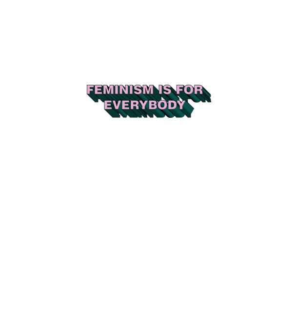 A feminizmus mindenkié minta fekete pólón