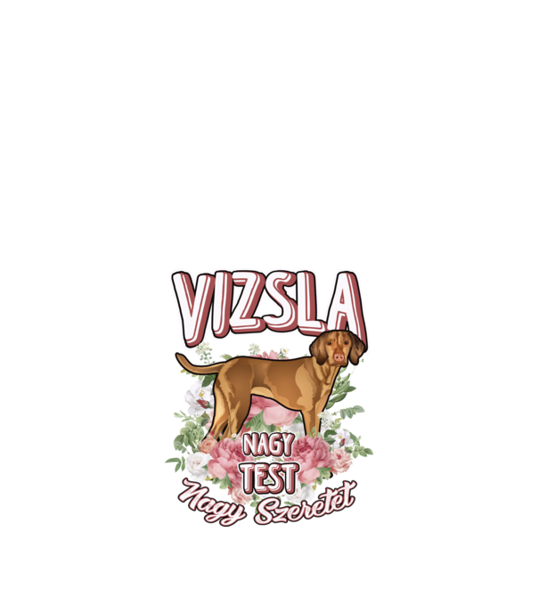 FLORAL DOGGO vizsla minta fehér pólón