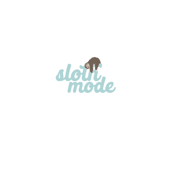 Sloth mode minta fehér pólón