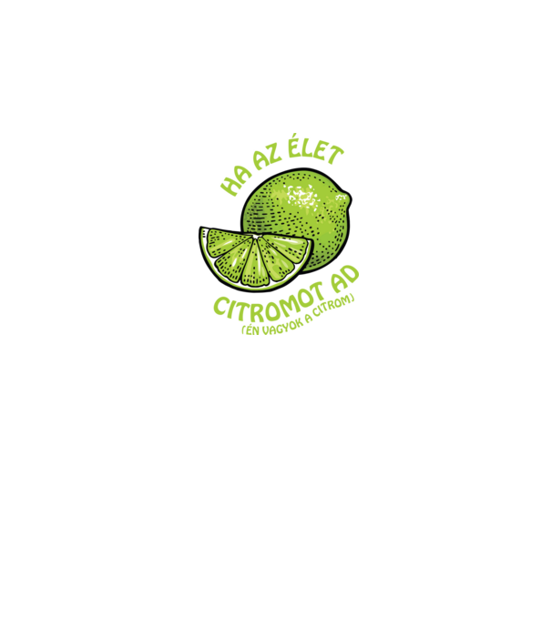 Tequila és citrom zöld minta sötétkék pólón