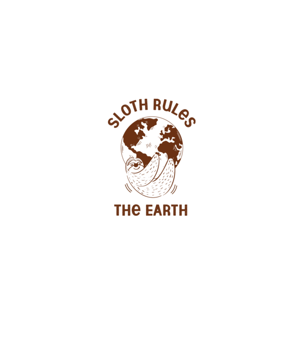 Sloth rules the world minta fehér pólón