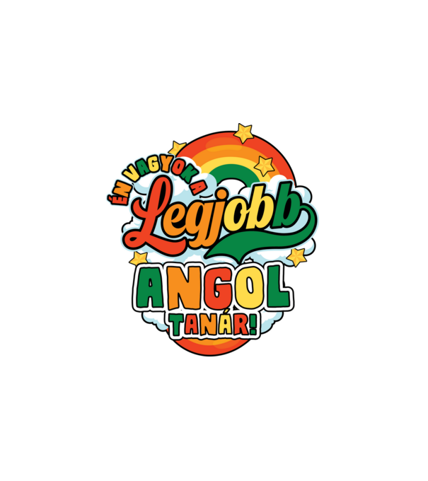 Legjobb angol tanár minta fehér pólón