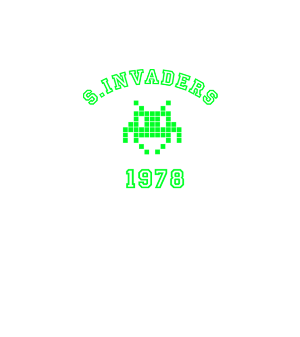 s.invaders minta fekete pólón