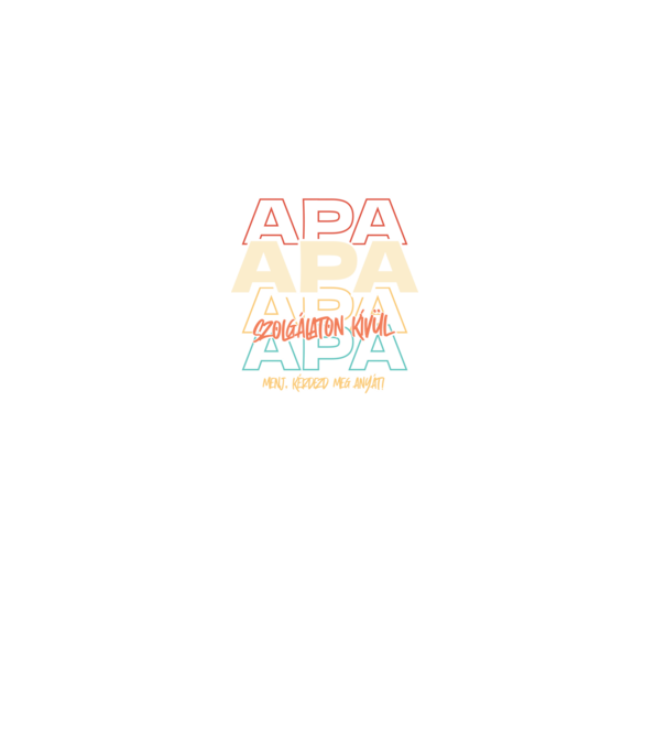 Apa szolgálaton kívül minta fekete pólón