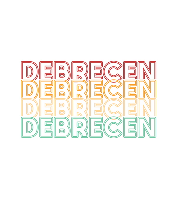 Debrecen sorszöveg minta fehér pólón