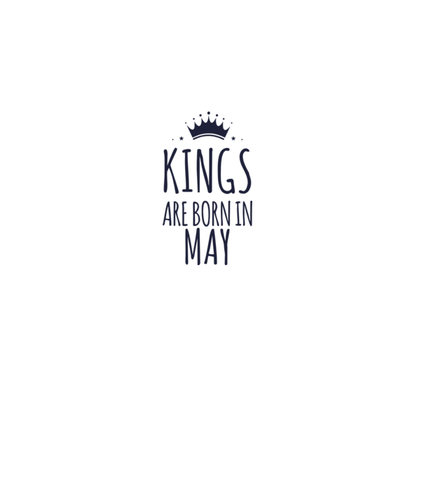 Kings are born in - May minta szürke pólón