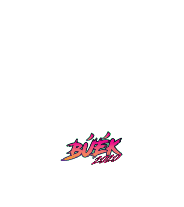 Neon retro buek 2020 minta sötétkék pólón
