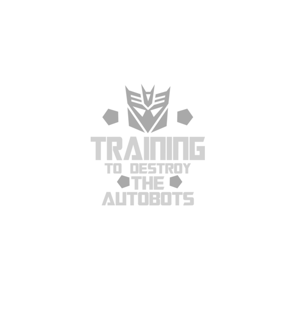 Training to destroy the autobots minta fekete pólón