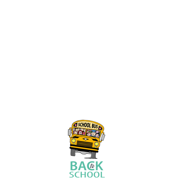 Back to school bus minta fehér pólón