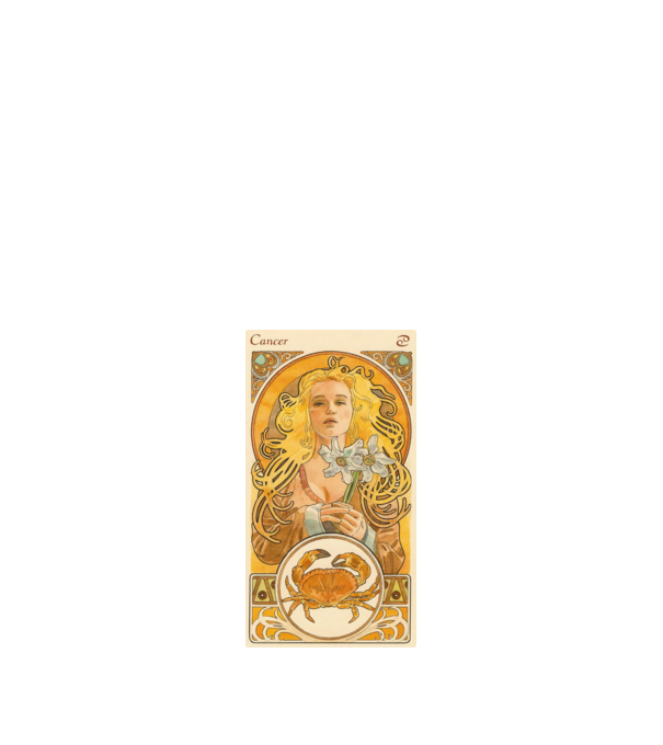 Tarot Horoszkóp RÁK minta fehér pólón