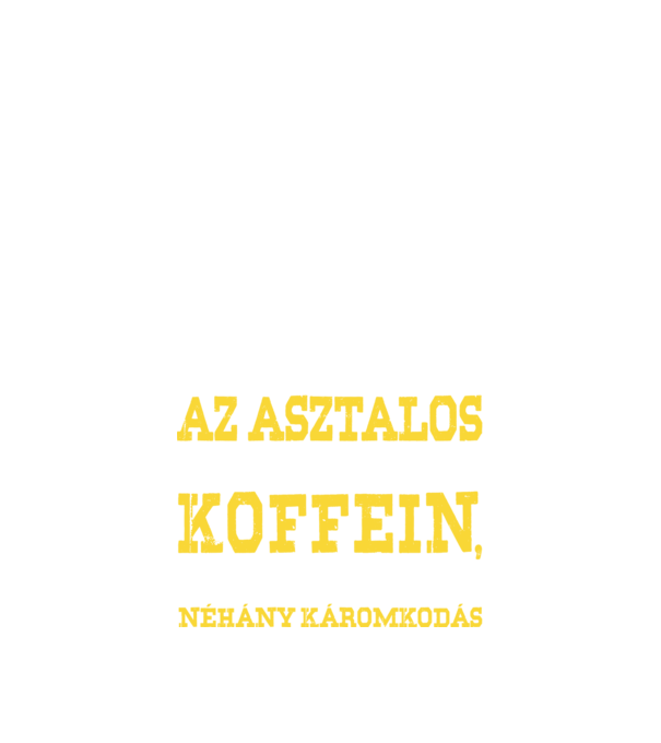 Az asztalos mozgató rugói minta fekete pólón