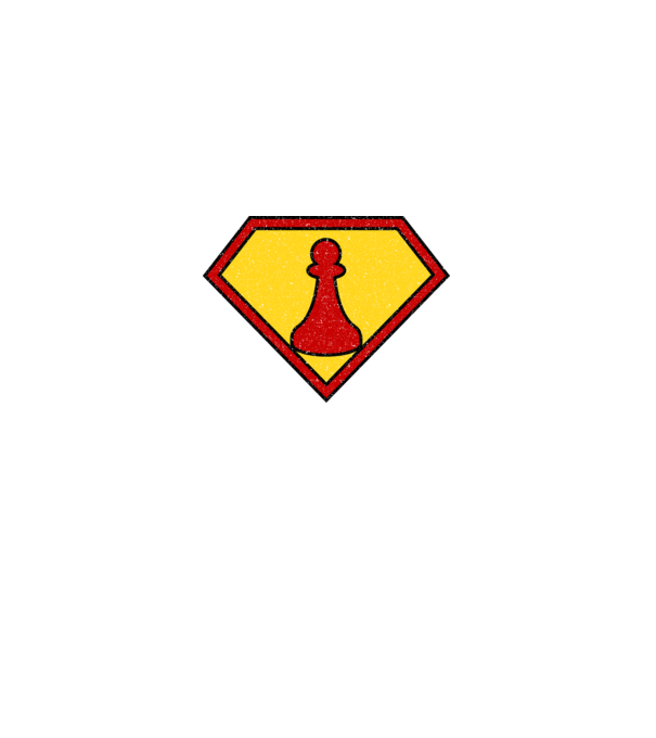 SuperChess Paraszt minta királykék pólón