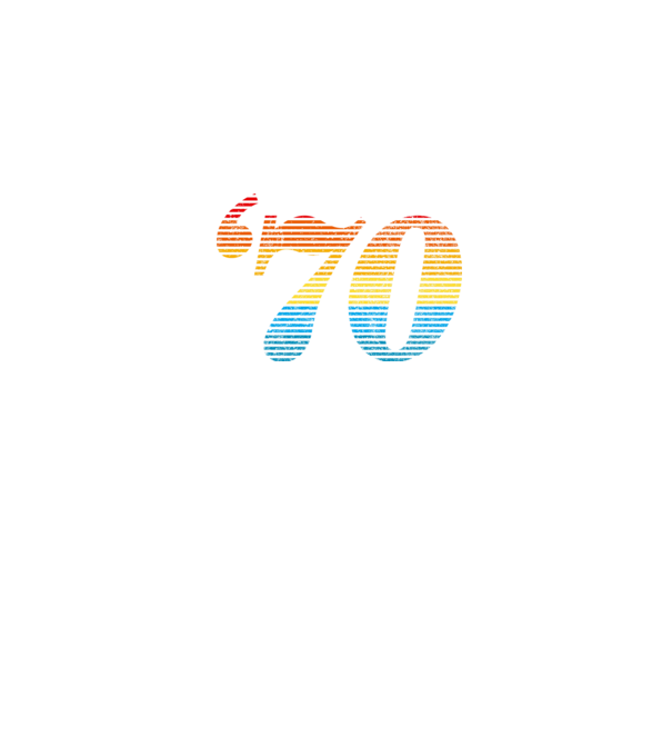 Retro születésnap 1970 minta sötétkék pólón