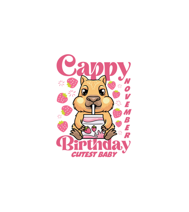 Cappy Birthday November minta fehér pólón