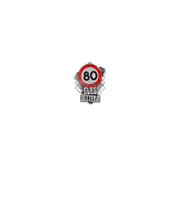 Speedlimit 80 éves fehérre minta fehér/piros pólón