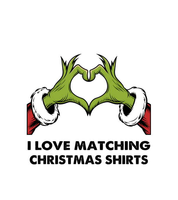 Szeretem a karácsonyi páros pólókat Grinch Fehér pólóra angol minta fehér pólón