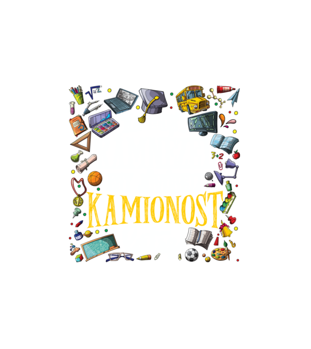 Jövőbeli kamionos minta fehér pólón