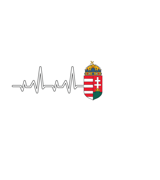 Címer heartbeat minta fehér pólón