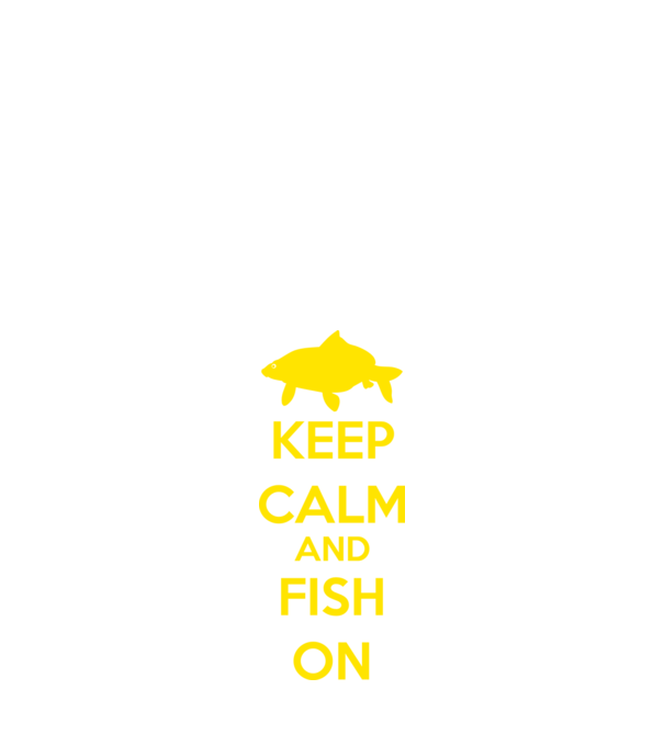 Keep calm and fish on minta narancssárga pólón