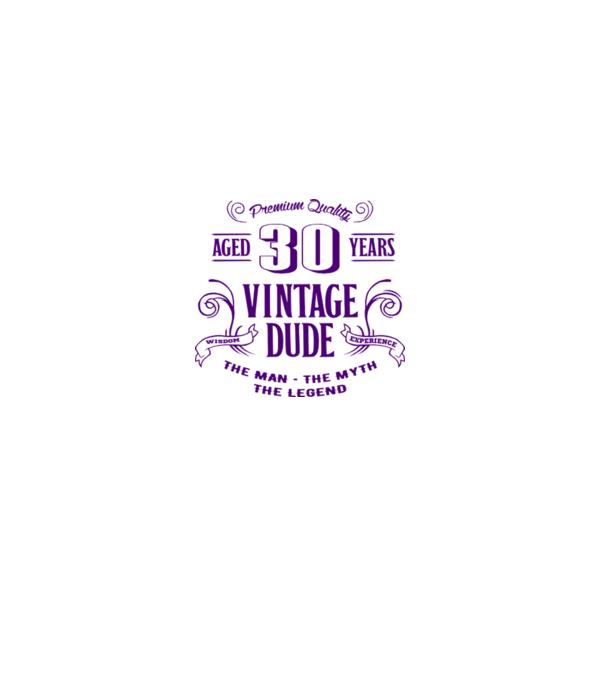 Vintage Dude - 30 minta fehér pólón