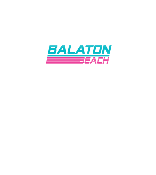 Balaton beach retro minta sötétkék pólón