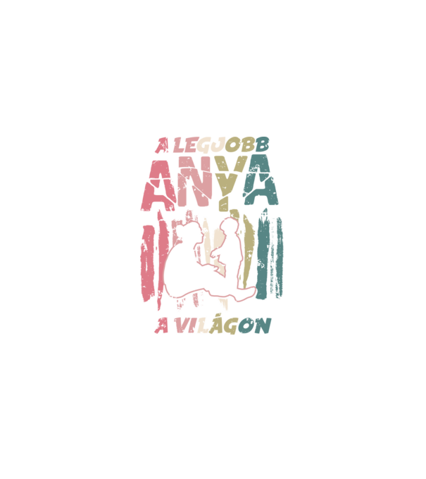 Legjobb anya retro minta szürke pólón