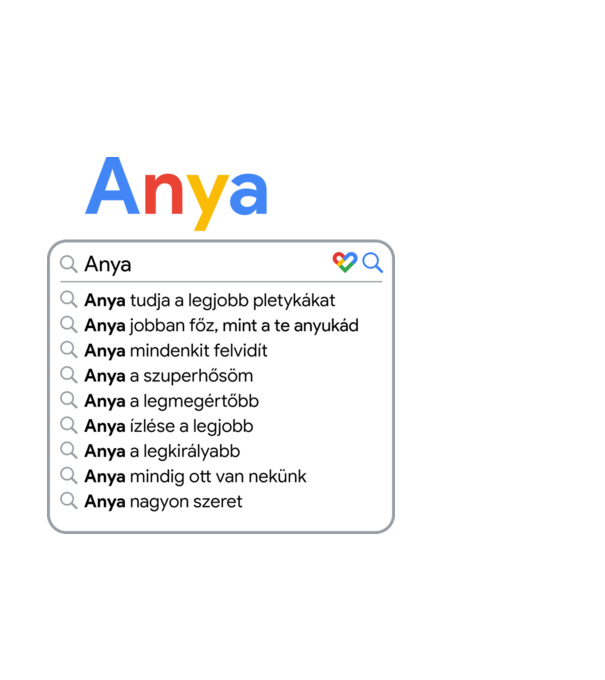 Google keresés ANYA minta fekete pólón
