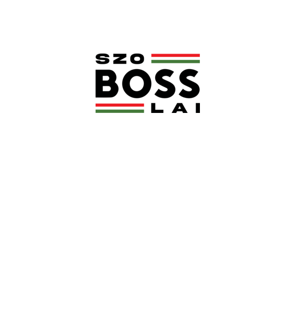 SzoBOSSlai fekete minta fehér pólón