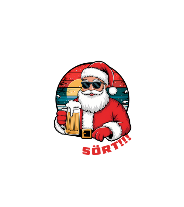 Ho ho hozz még sört karácsonyi fekete pólóra minta fehér pólón