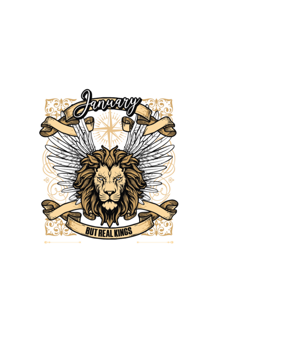 KINGS ARE BORN 1975 - JANUÁR minta fehér pólón