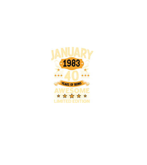 January 1983 40 years of being limited edition minta fekete pólón