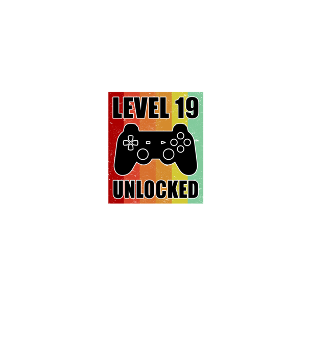 level 19 unlocked retro gamer minta szürke pólón