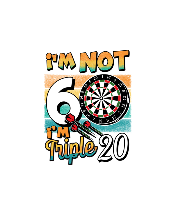 Darts Birthday 60 years old minta fehér pólón