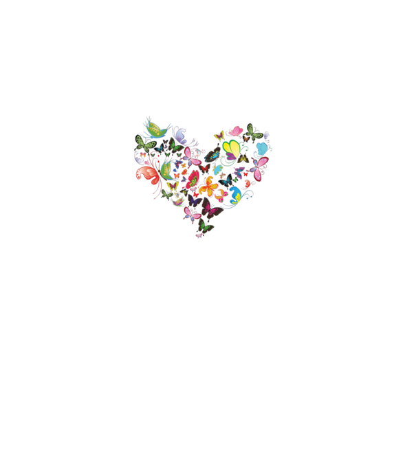 heart_butterfly minta fehér pólón