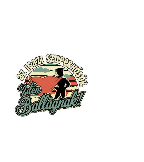 Szuperhős ballagó fiu minta fekete pólón