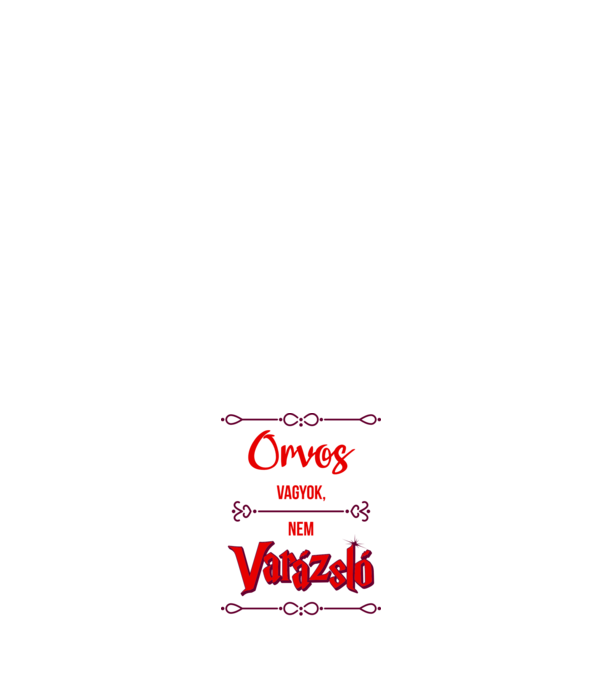 Orvos vagyok nem varázsló minta világos rózsaszín pólón