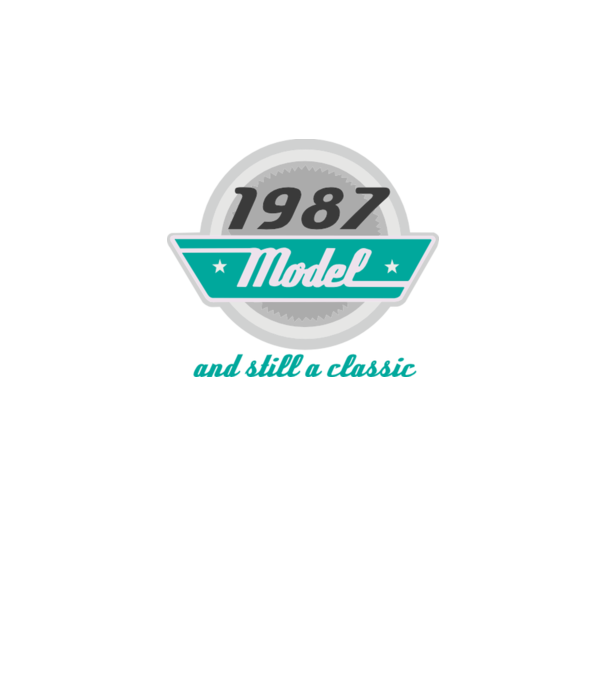 Model and still a classic - 1987 minta fekete pólón