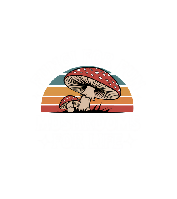 Fungi for fun fekete alap minta fehér pólón