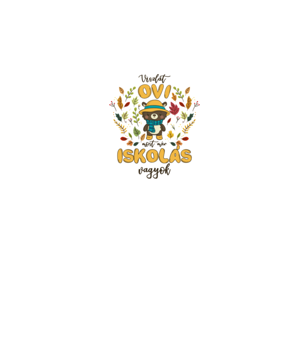 Viszlát ovi macis minta fehér pólón