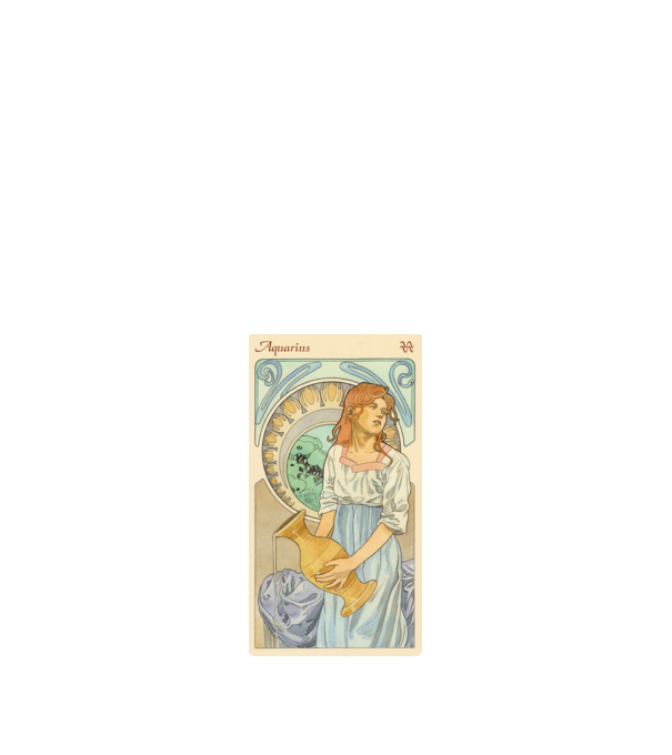 Tarot Horoszkóp VÍZÖNTŐ minta fehér pólón