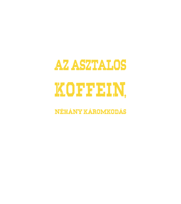 Az asztalos mozgató rugói minta fekete pólón