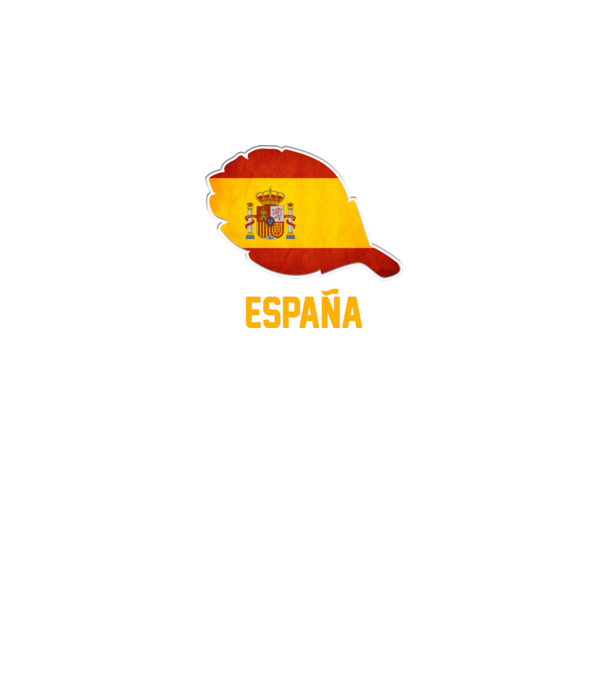 Spanyol zászló minta fehér pólón